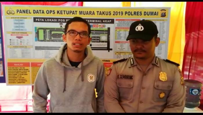 Pemudik Lebaran Ucapkan Terimakasih Kepada Pelayanan Polres Dumai