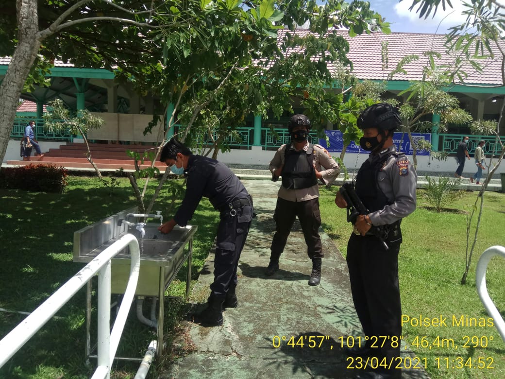 Polsek Minas Kembali Patroli Pelaksanaan Sholat Jum