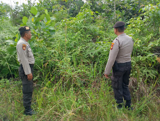 Polsek Pangkalan Kerinci Cegah Karhutlah Dengan Patroli