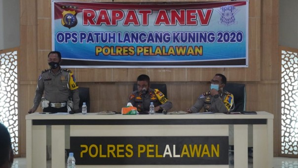 Berjalan Sepekan Operasi Patuh Lancang Kuning 2020, Polres Pelalawan Laksanakan Evaluasi 