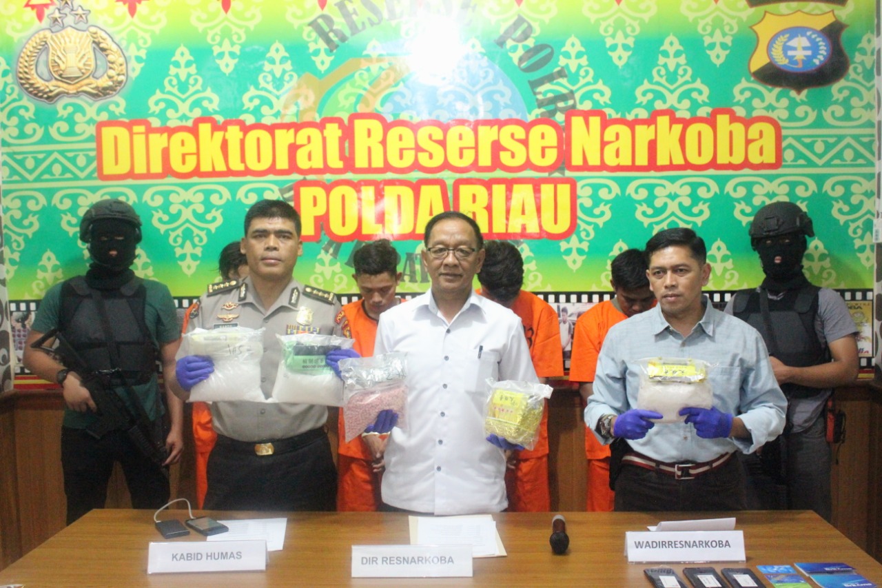 Dit Resnarkoba Polda Riau Gelar PRESS RELEASE Ungkap Kasus Narkoba