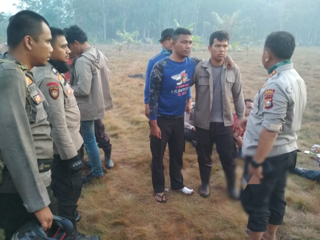 5 Anggota Polres Meranti di Serang Saat Membuka Jalan dilokasi Karhutla