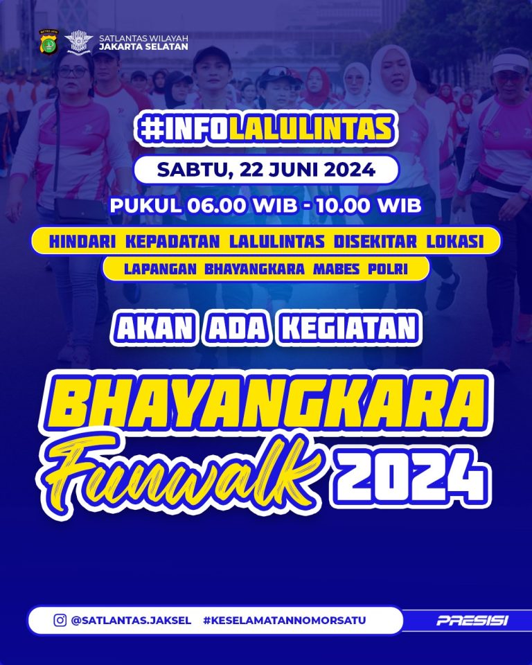 Mabes Polri Gelar Bhayangkara Fun Walk 2024 Sabtu Besok, Hindari Jalur Ini