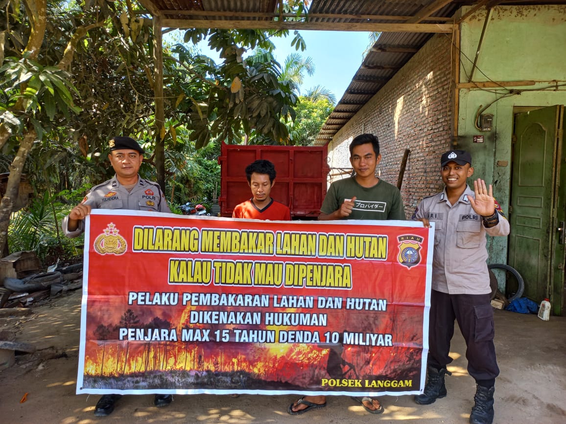 Polsek Langgam Terus Lakukan Sosialisasi dan Patroli Karhutla