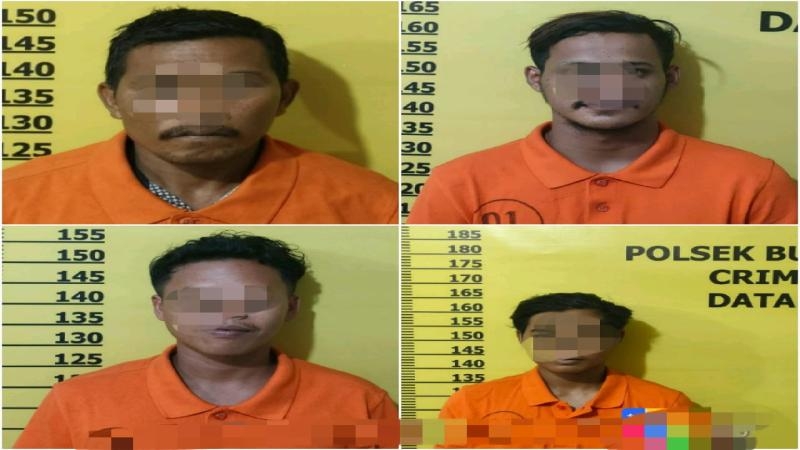 Empat Pelaku Curat Ditangkap Team Opsnal Polsek Bukit Batu