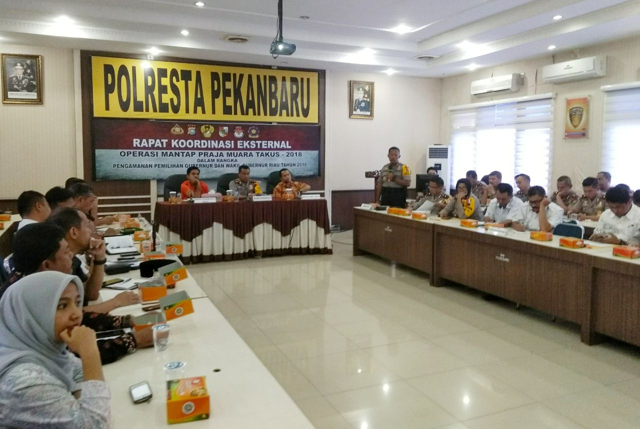 Polresta Pekanbaru Gelar Rapat Koordinasi Lintas Sektoral