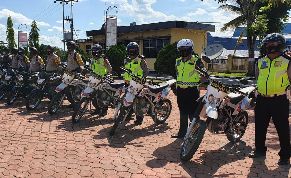 Polres Rohil Bersama Tim Gabungan Adakan Simulasi Sispamkota, Antisipasi Kerusuhan Pilkada