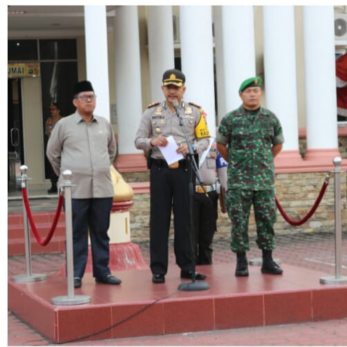 Kapolres Dumai Bersama Walikota Dumai, Dandim 0320 Dumai Wujudkan Pemilu Aman Damai Sejuk 2019