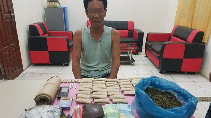 Sembunyikan Ganja di Pelepah Daun Sawit, Pengedar yang Kabur dari Kejaran Polisi Berhasil Diringkus