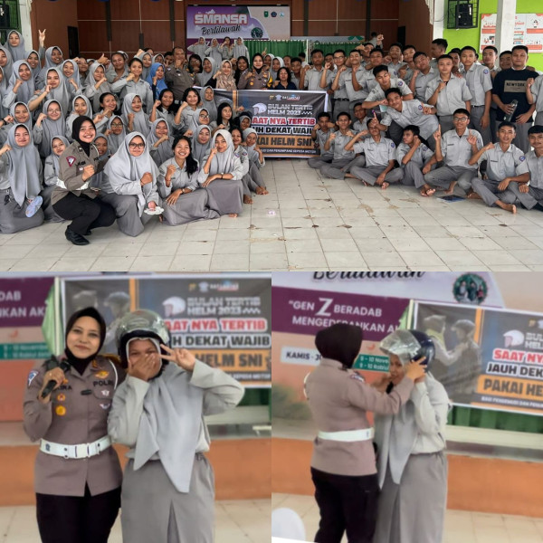 Kasat Lantas Polres Pelalawan Gelar BTH 2023 Dengan Police Goes To School