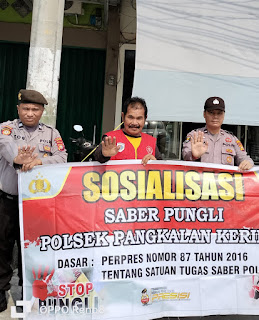 Polisi Terus Lakukan Sosialisasi Saber Pungli di Kecamatan Pangkalan Kerinci