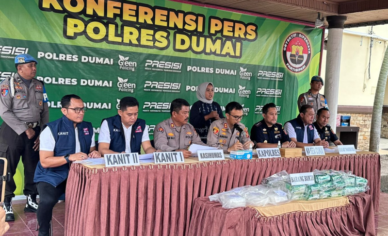 Disamarkan di kotak Coconut, Polres Dumai gagalkan penyelundupan 5 kg perusak Syaraf