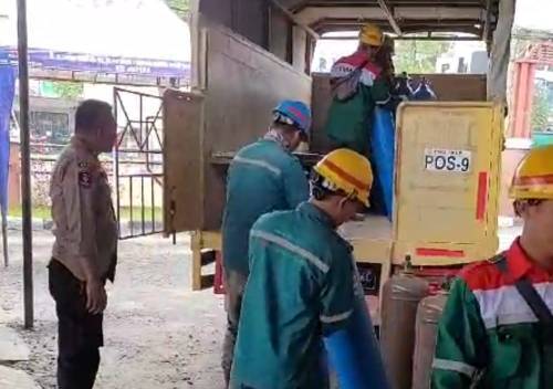 Polsek Pangkalan Kerinci Gelar Tahap II Kasus Penggelapan 92 Tabung Oksigen PT Timas