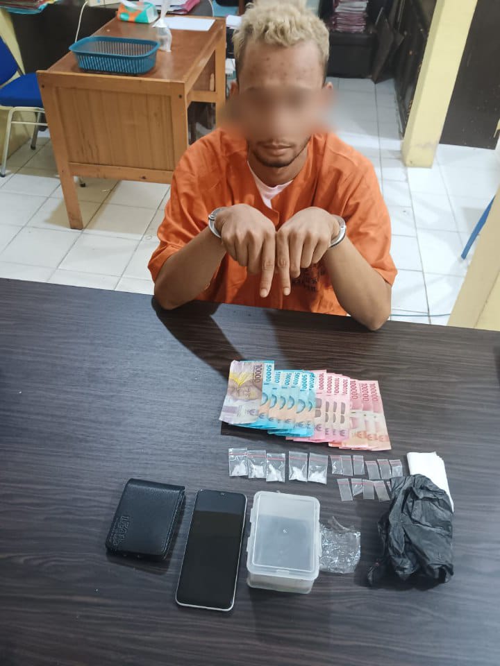 Polsek XIII Koto Kampar Tangkap Tersangka Narkoba di Jalan Lintas Desa Lubuk Agung