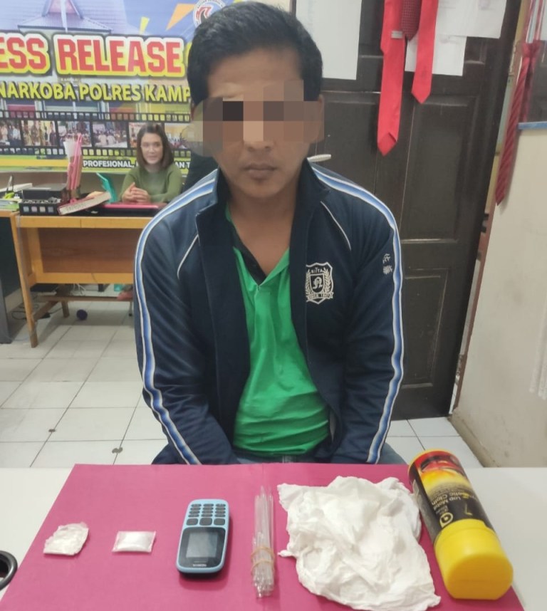 Pria Residivis Ini Diamankan Kembali Oleh Sat Res Narkoba Polres Kampar