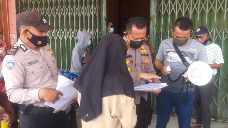 Cegah Kerumunan Saat Pembagian BLT, Polsek Tapung Hulu Koordinasi Dengan Kades dan Pihak Kantor Pos