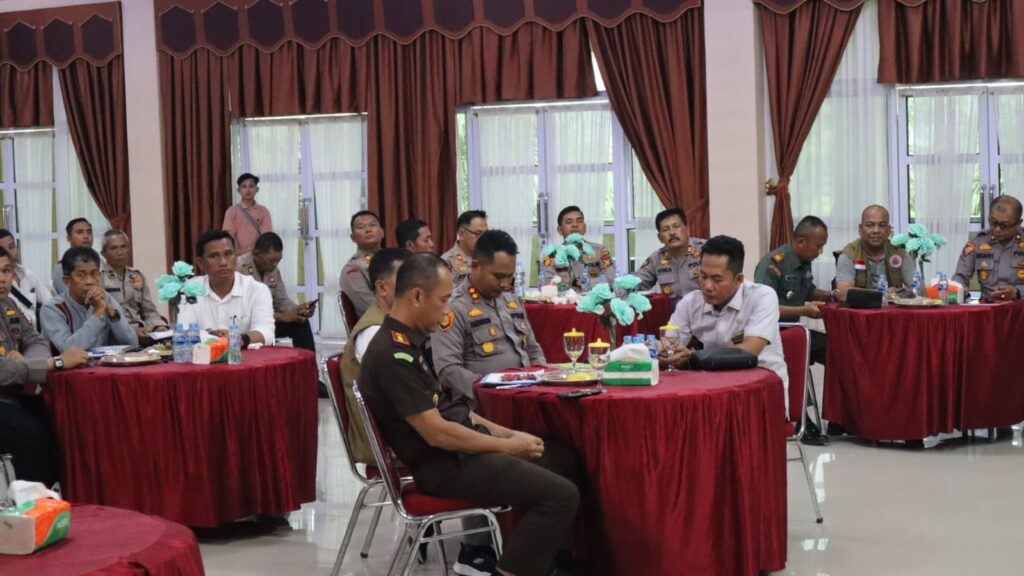 Polres Kuansing Gelar Rapat Koordinasi (Rakor) Lintas Sektoral Operasi Mantap Brata Lancang Kuning 2023