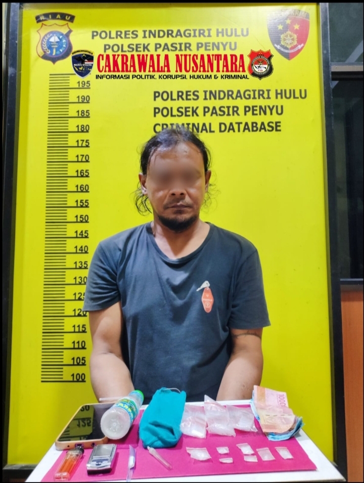 Simpan 7 Bungkus Sabu Dalam Kantong Hitam, Antarkan Adi Asil Ke Jeruji Polsek Pasir Penyu