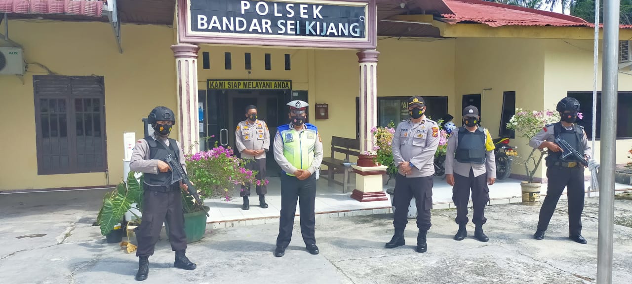 Polsek Bandar Sei Kijang Lakukan Sistem Pengamanan Mako