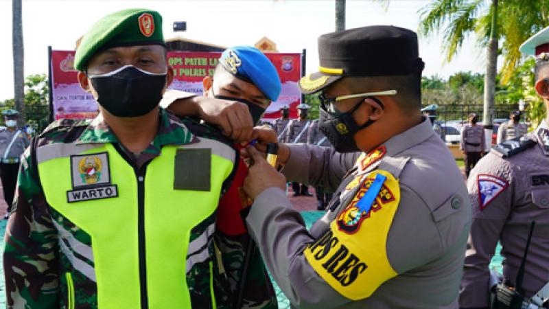 Polres Siak Laksanakan Apel Gelar Pasukan Operasi Patuh Lancang Kuning Tahun 2021