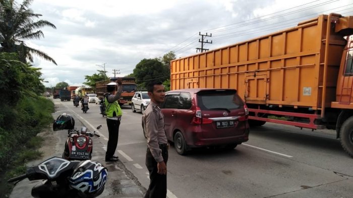 Lintas Duri-Pekanbaru Macet, Salantas Polres Bengkalis Himbau Pilih Jalur Alternatif