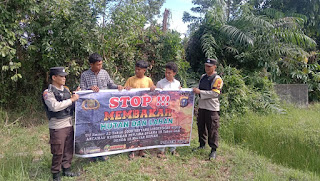 Bebas Asap, TNI-Polri di Kecamatan Ukui Gelar Patroli dan Sosialisasi Secara Bersama