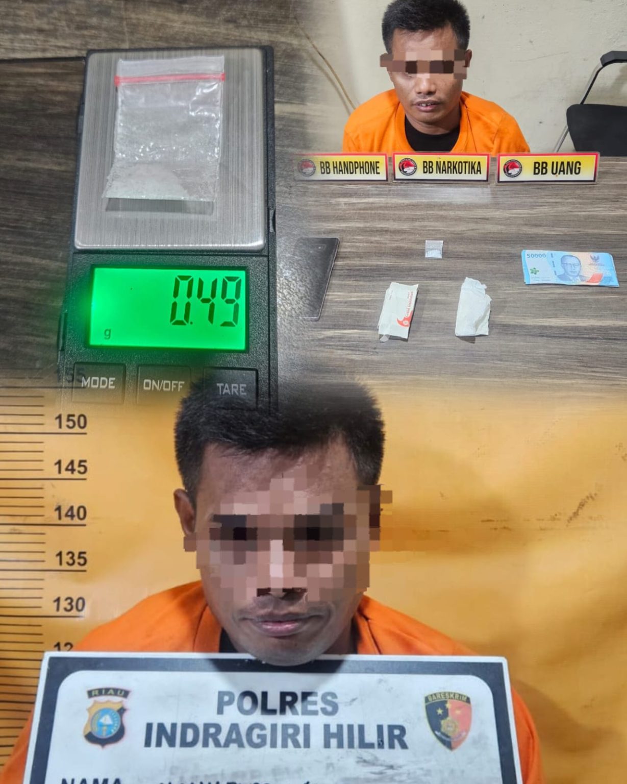 Polres Inhil Ungkap Kasus Narkotika di Hotel Grand Tembilahan, Satu Pengedar Diamankan