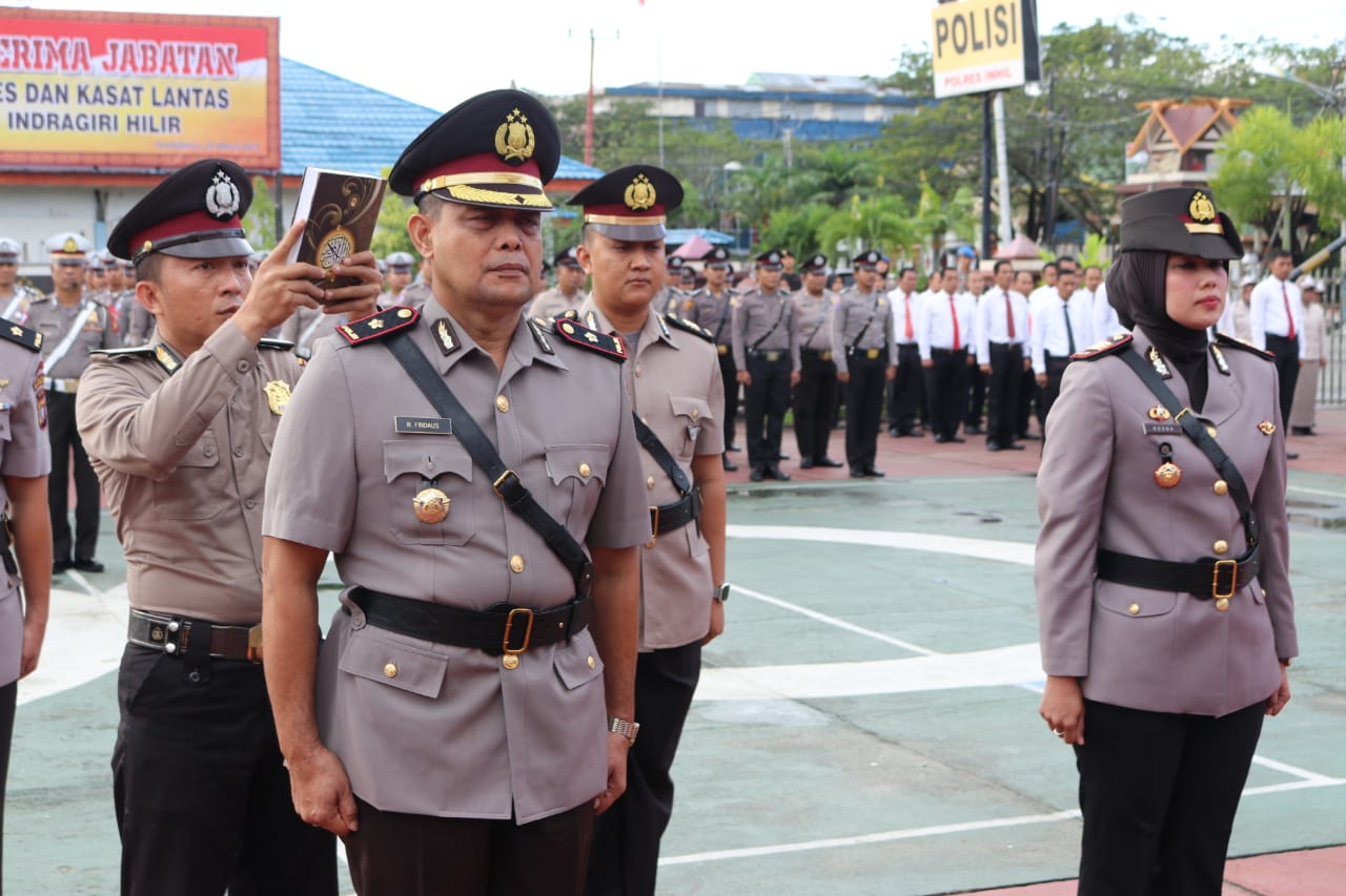 Kapolres Inhil Pimpin Sertijab Wakapolres dan Kasat Lantas