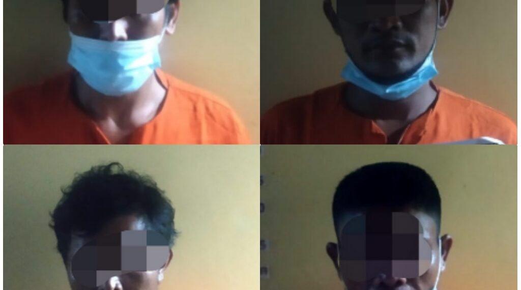 Tim Patroli Polsek Siak Hulu Amankan 4 Pelaku Judi Domino di Desa Kepau Jaya