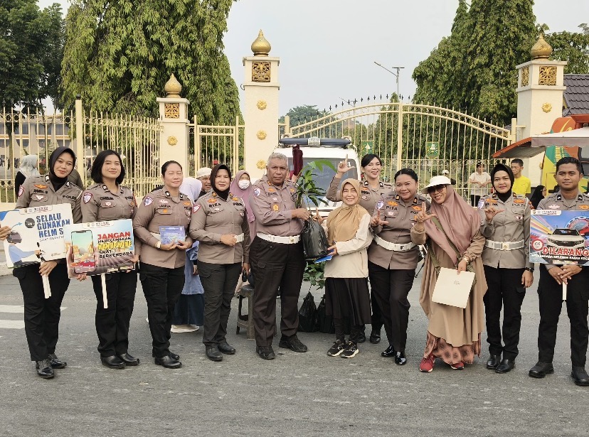 Car Free Day Pekanbaru Jadi Ruang Edukasi, Polantas Karib Kampanyekan Keselamatan dan Green Policing