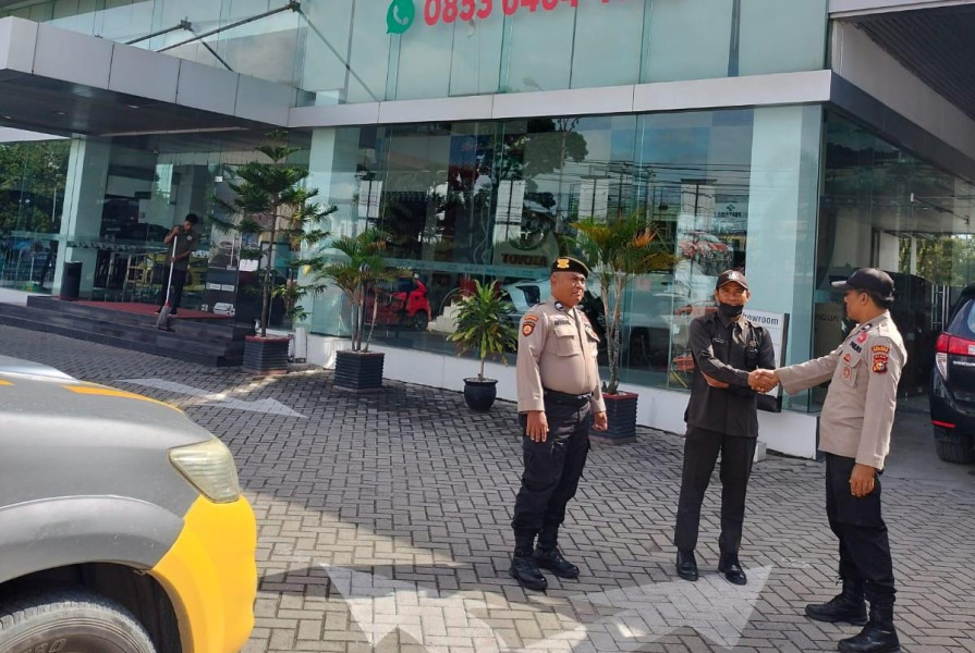 Polsek Pangkalan Kerinci Laksanakan Patroli Kamtibmas Pasca Pemungutan Suara