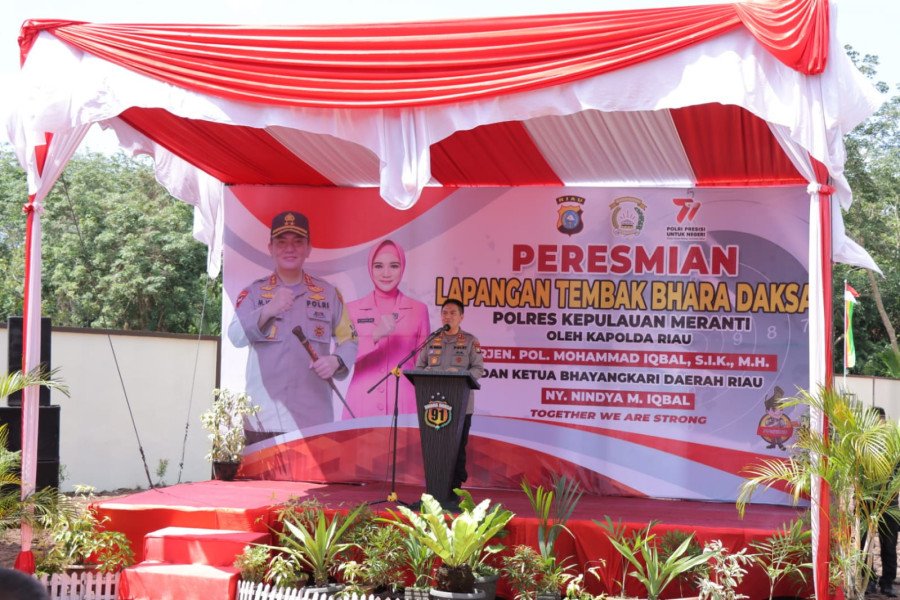 Kapolda Riau Resmikan Lapangan Tembak Bhara Daksa Polres Meranti