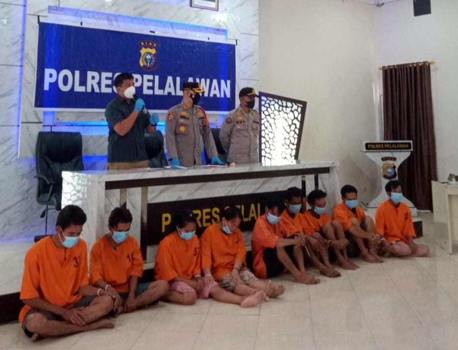 Sembilan Tersangka Penganiayaan Dibekuk Polres Pelalawan, Korban Luka Parah dan Tewas