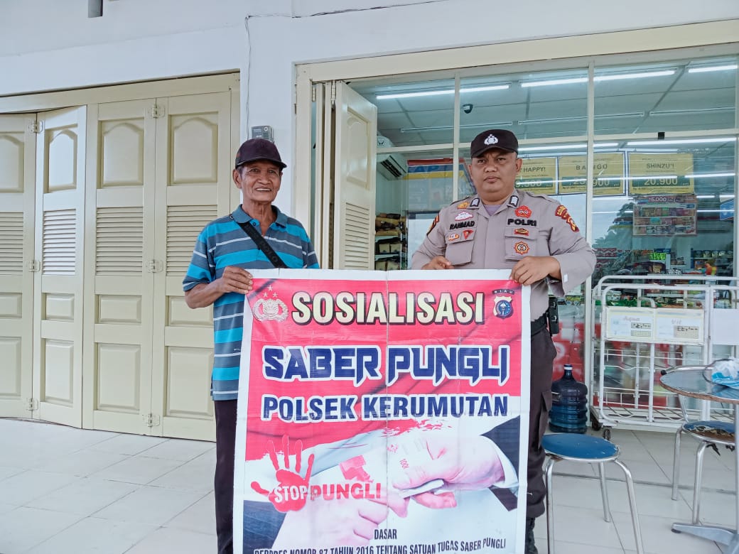 Polsek Kerumutan Sosialisasi Saber Pungli