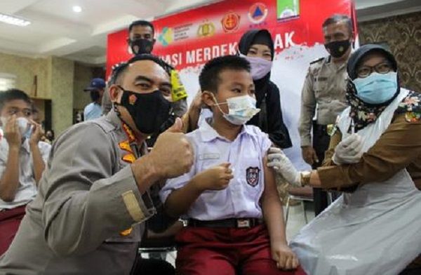 Kapolresta Pekanbaru: 1.000 Anak-anak Divaksinasi Hari Ini