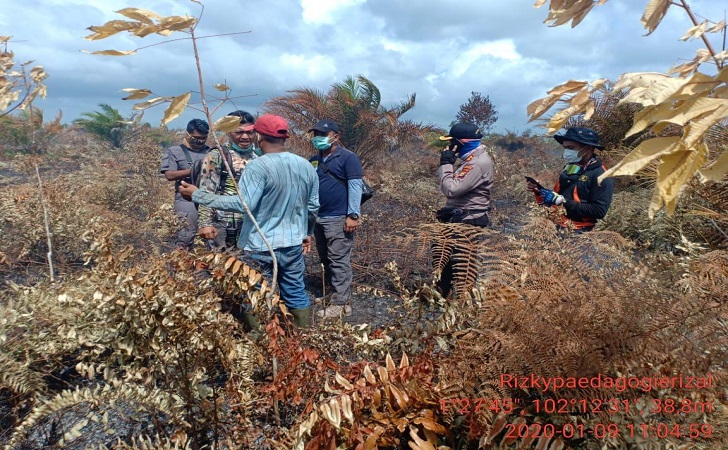 Polisi Tetapkan Tersangka Pembakar Lahan Di Bengkalis
