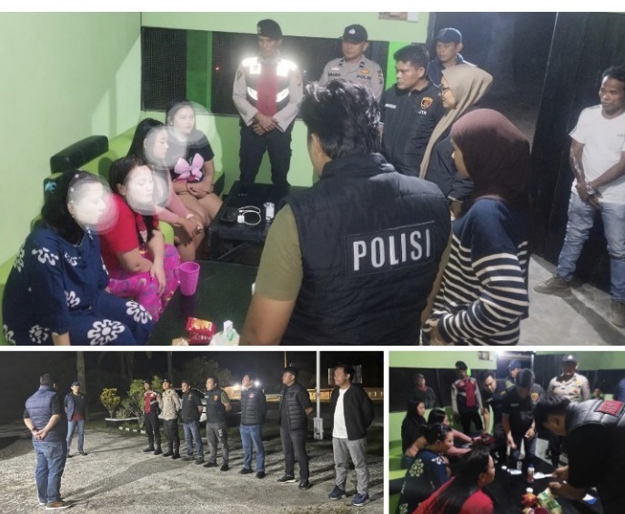Polsek Koto Gasib Gelar Razia Tempat Hiburan Malam, Nihil Peredaran Narkoba