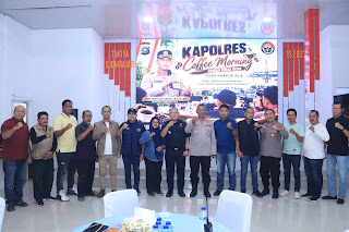 Lewat Coffee Morning, Kapolres Inhil Dorong Edukasi Bansos