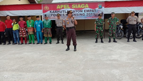 Polsek Rayon IV Melaksanakan Apel Siaga, Antisipasi Karhutla
