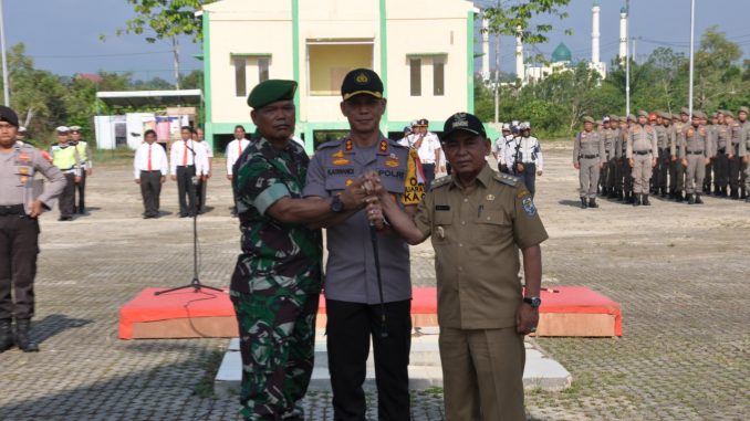 Polres Pelalawan Gelar Simulasi Sispamkota Antisipasi Potensi Konflik Pemilu 2019