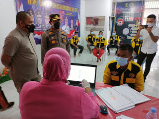Adakan Vaksin Gratis di Lapas II B Pasir Pengaraian, Kalapas : Terimakasih Pak Kapolres Rohul