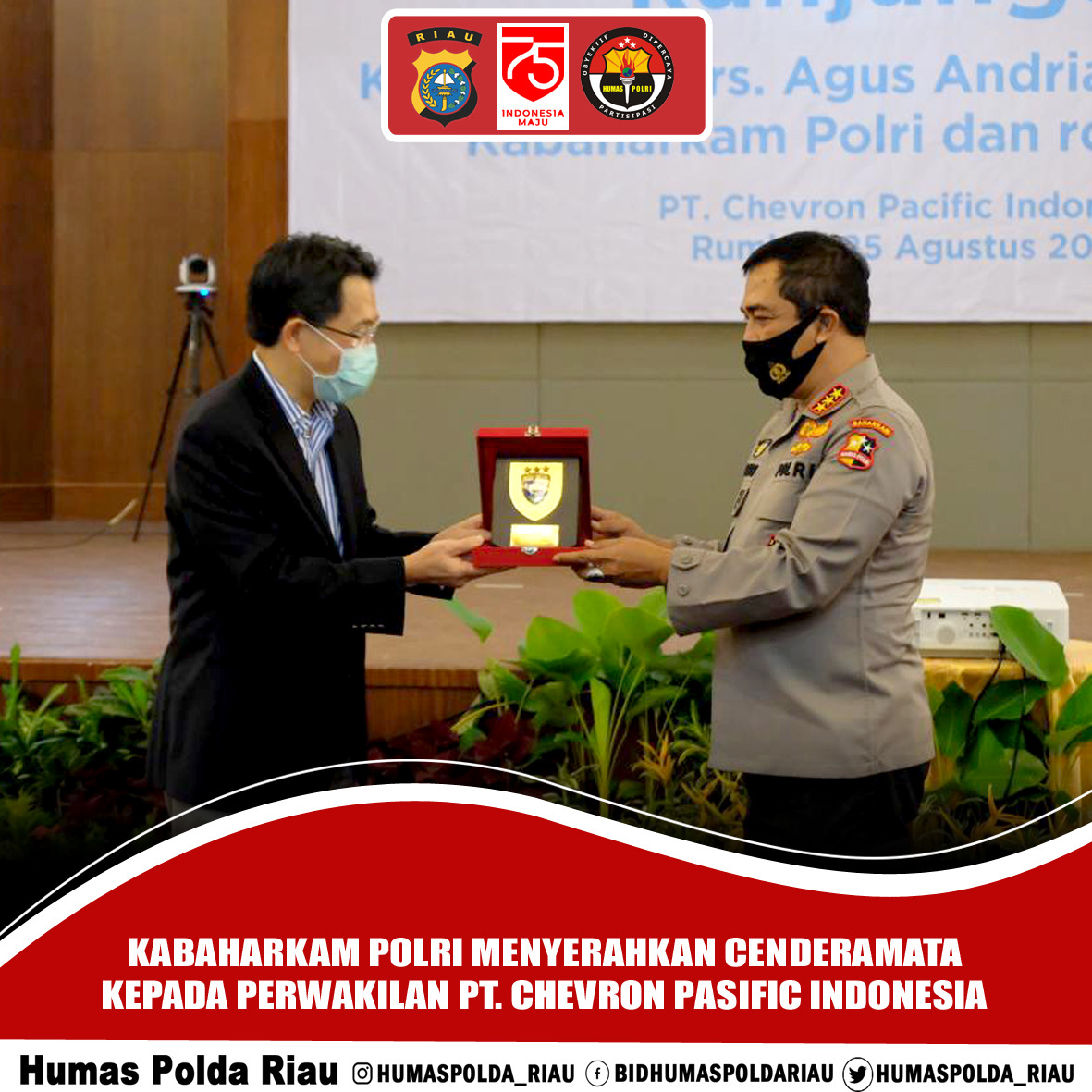 Kabaharkam Polri Komjen Agus Andrianto Senang Kapolda Riau Dapat Atasi Pencurian Minyak Mentah