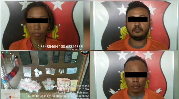 Polisi Tangkap Satu Wanita dan Dua Laki-laki Asyik Pesta Shabu Ditengah Wabah Coroma di Desa Kota Ba