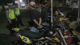 Operasi Balap Liar, Polsek Pangkalan Kuras Amankan 5 Unit Sepeda Motor