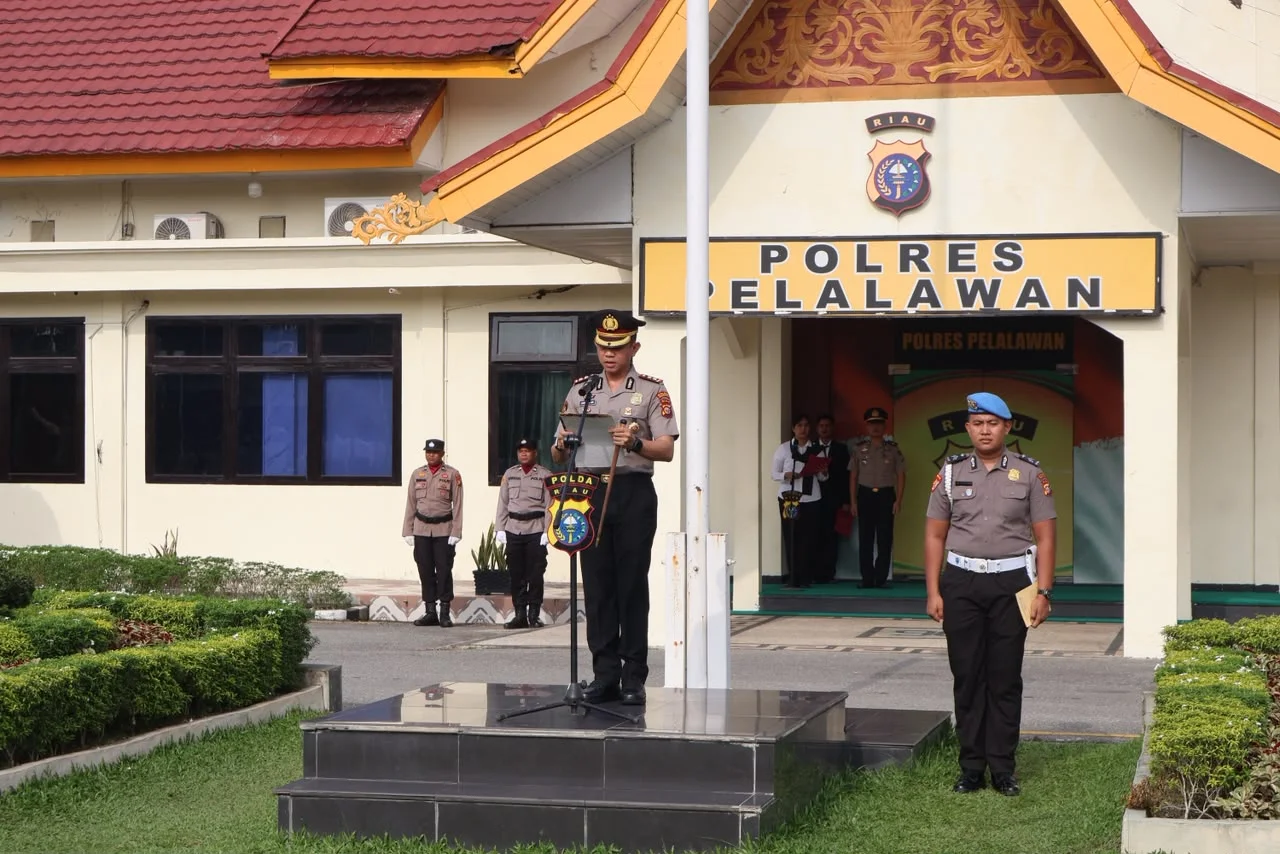 Polres Pelalawan Gelar Upacara Peringatan Hari Sumpah Pemuda Ke-98 Tahun 2026