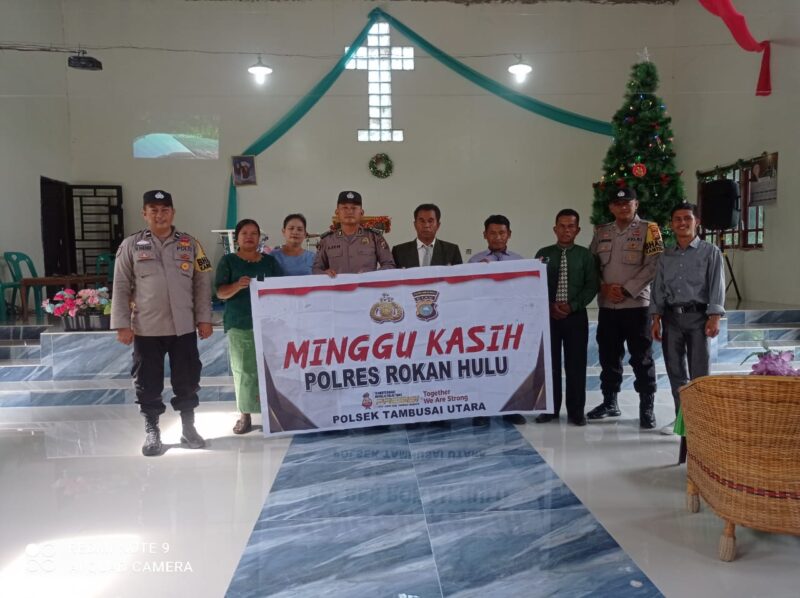 Kegiatan Minggu Kasih Polsek Tambusai Utara Polres Rokan Hulu (Rohul).