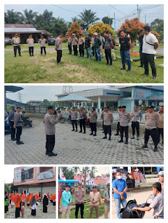 Polres Kuansing Laksanakan Pengamanan Di Dua Lokasi Titik Kampanye Tatap Muka Pemilu 2024 Di Kabupaten Kuansing.