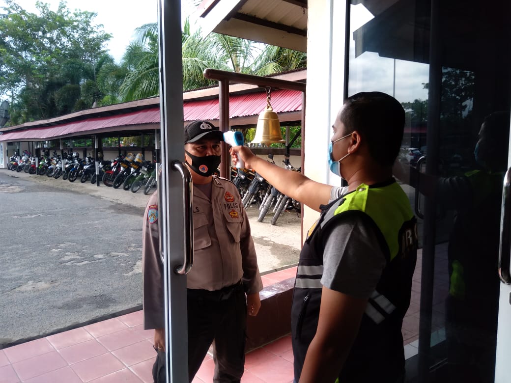 Di Hari Libur Polres Inhil Tetap Ketat Terapkan Protkes