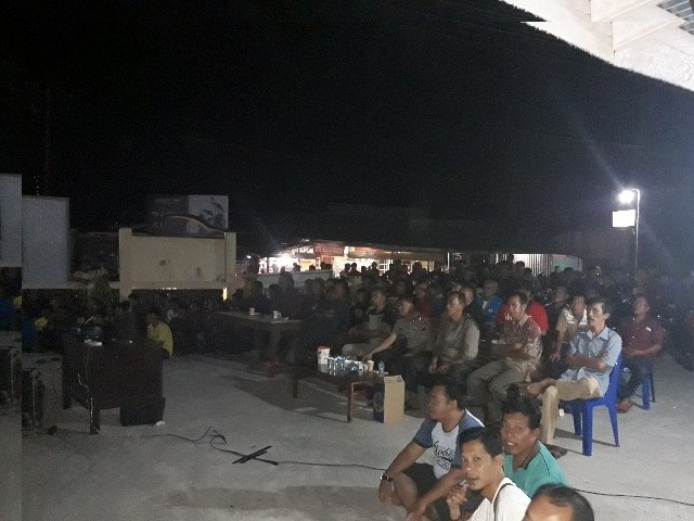 Polsek Kuantan Hilir Gelar Nobar Final Piala Dunia 2018 Bersama Masayarakat