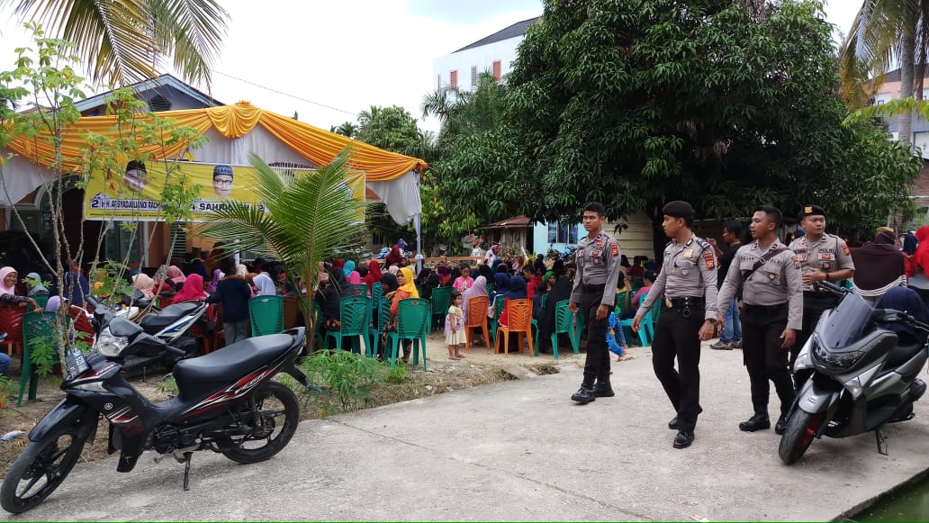 Personil Polda Riau Kawal Pelaksanaan Kampanye Di Sejumlah Titik Di Kota Pekanbaru